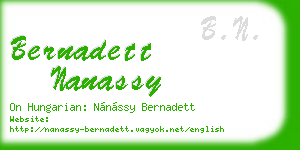 bernadett nanassy business card